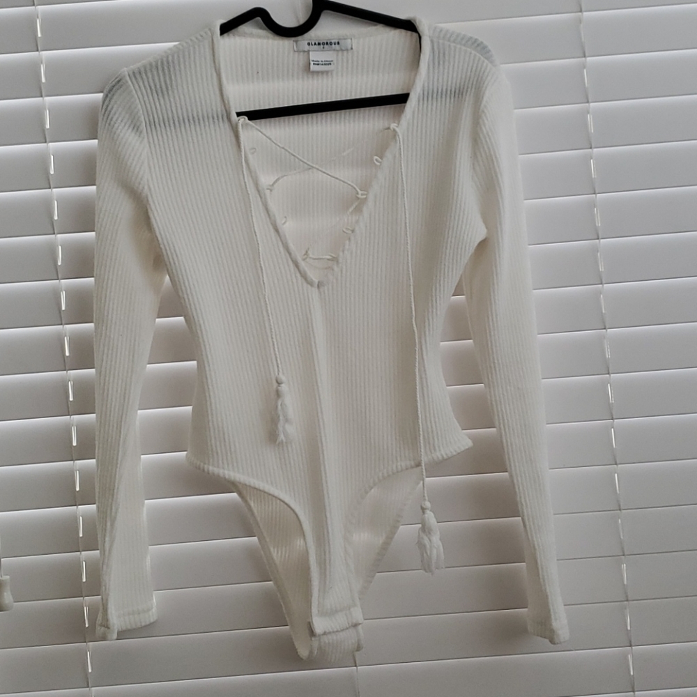 Knitted Ling sleeve bodysuit Size S